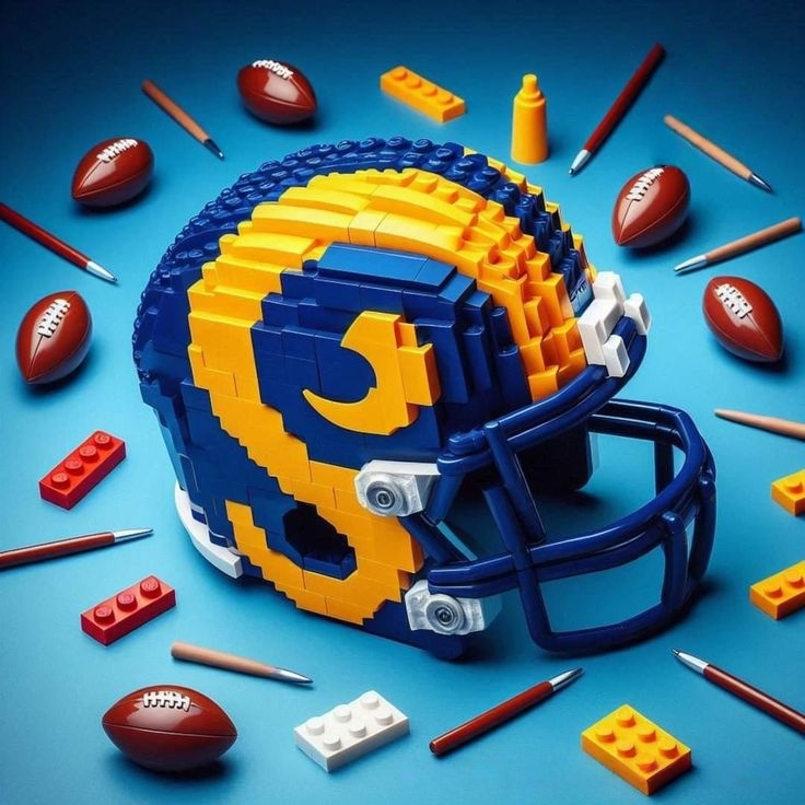 Football Team Helmet Building Blocks