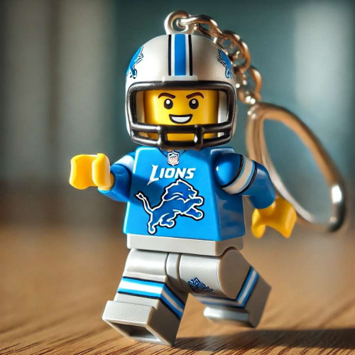 2026 New Football Team Building Blocks Keychain