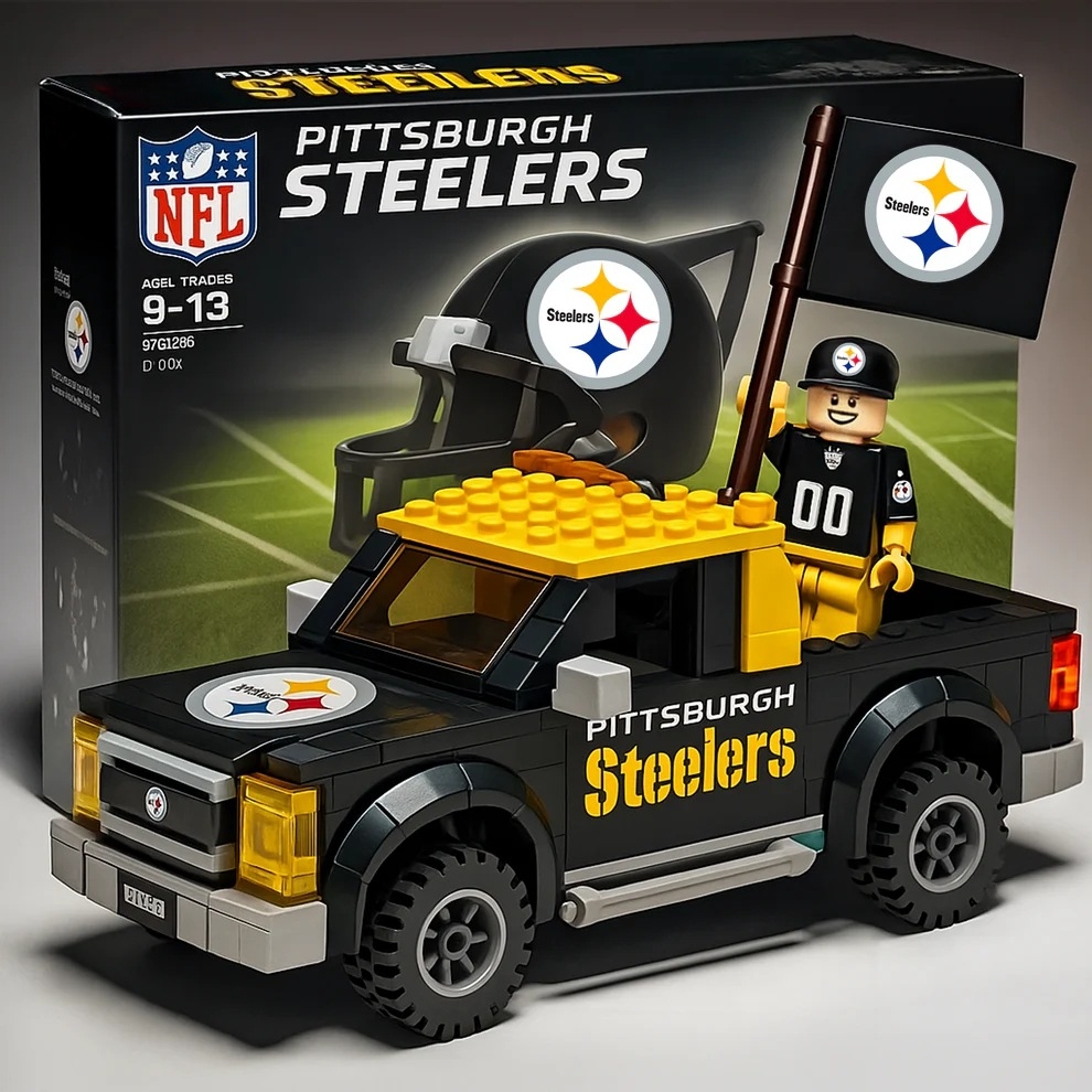 2026 New Football Team Building Blocks Pickup Truck