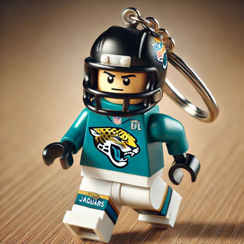 2026 New Football Team Building Blocks Keychain