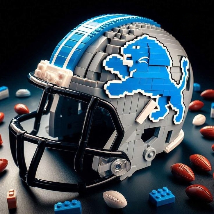 Football Team Helmet Building Blocks