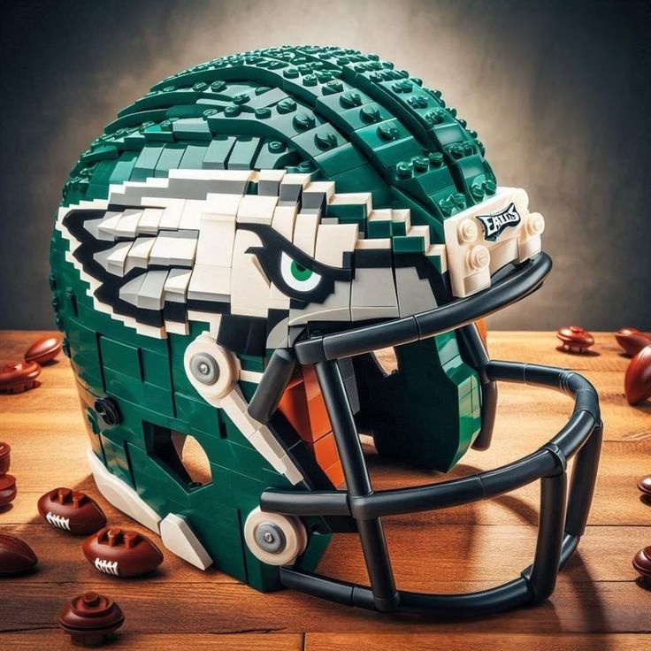 Football Team Helmet Building Blocks