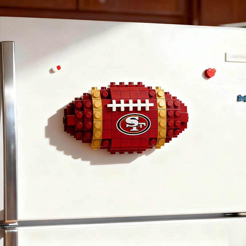 2026 New Football Team Building Blocks Refrigerator Magnet