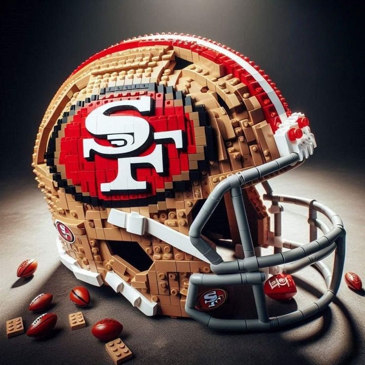 Football Team Helmet Building Blocks