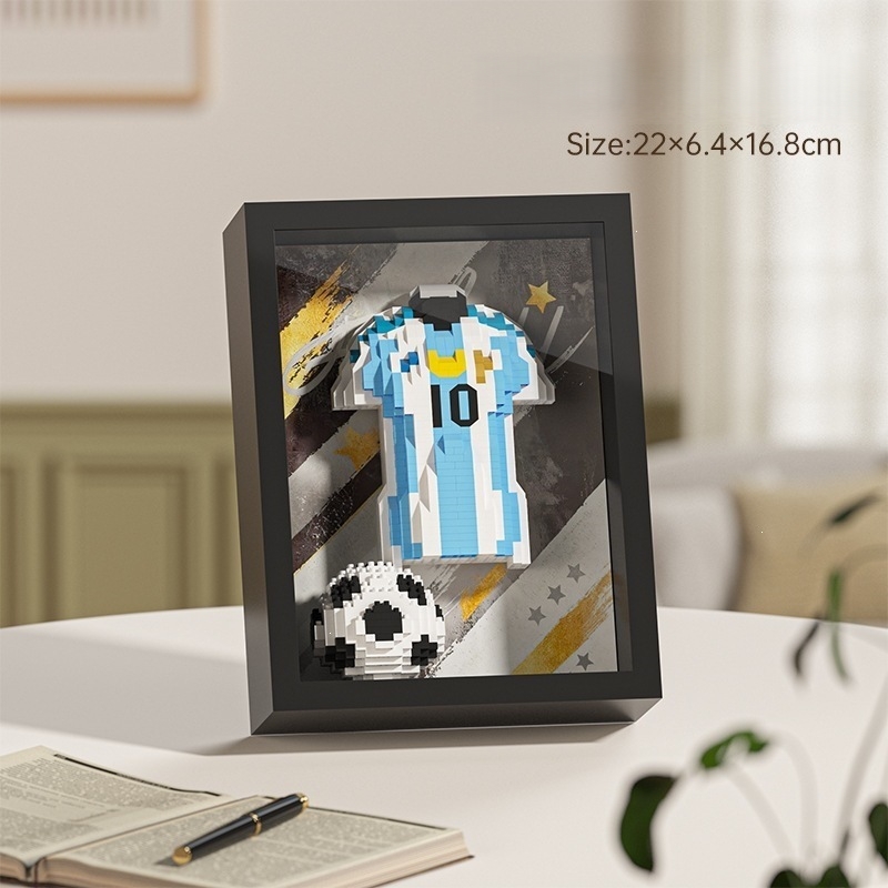 2026 World Cup Football Team Jersey Commemorative Photo Frame Building Blocks
