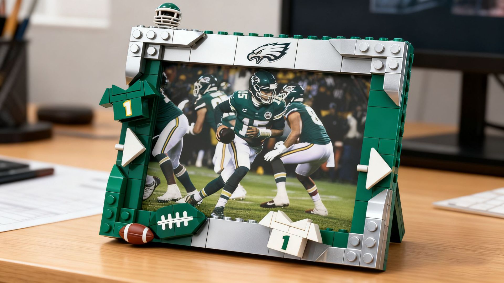 2026 Football Team Commemorative Photo Frame Building Blocks