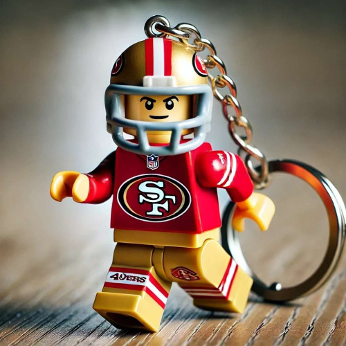 2026 New Football Team Building Blocks Keychain