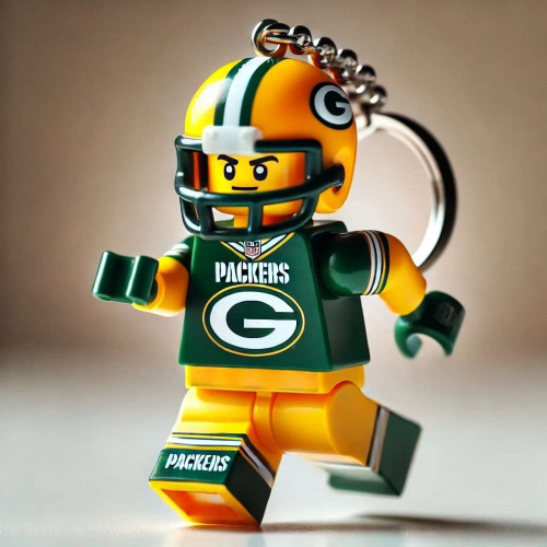 2026 New Football Team Building Blocks Keychain