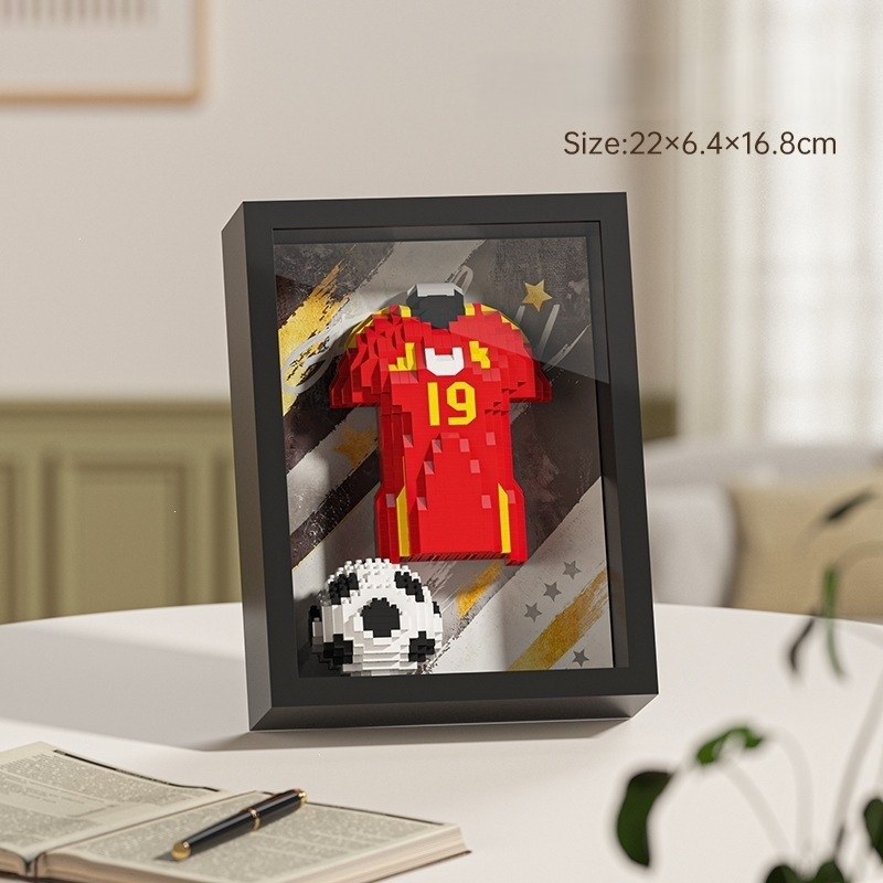 2026 World Cup Football Team Jersey Commemorative Photo Frame Building Blocks