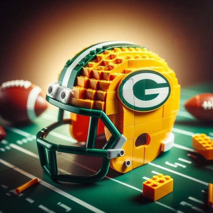 Football Team Helmet Building Blocks