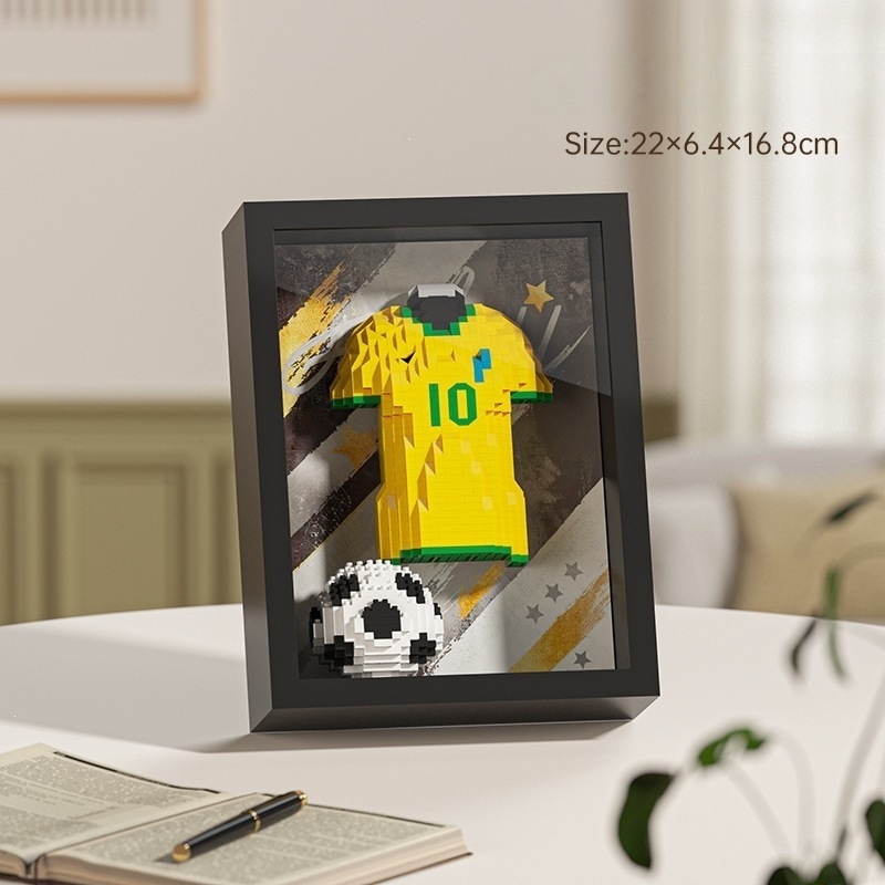 2026 World Cup Football Team Jersey Commemorative Photo Frame Building Blocks