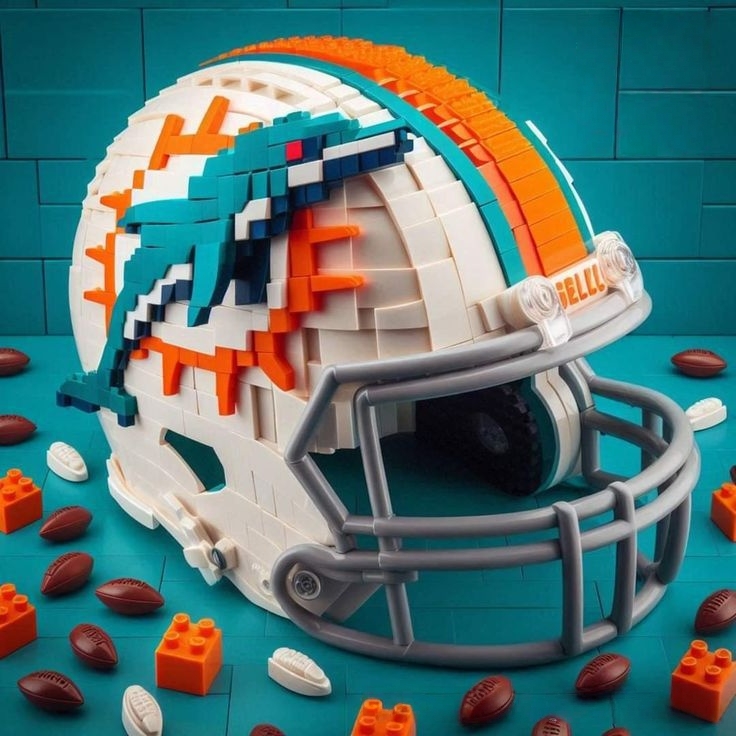Football Team Helmet Building Blocks