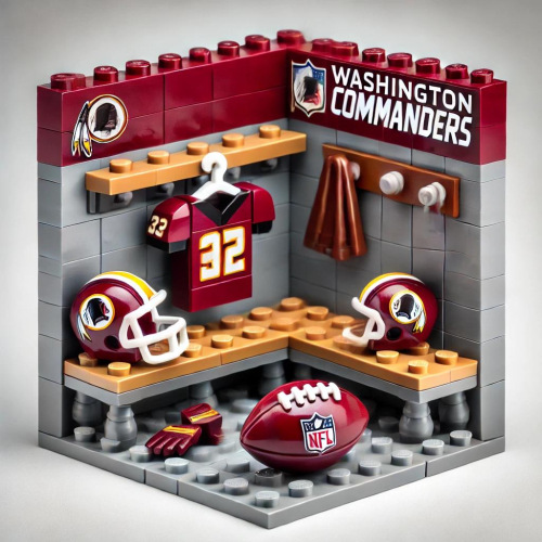 Washington Commanders Locker Room Building Blocks