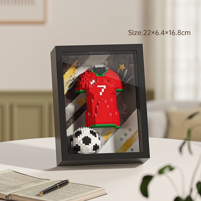 2026 World Cup Football Team Jersey Commemorative Photo Frame Building Blocks