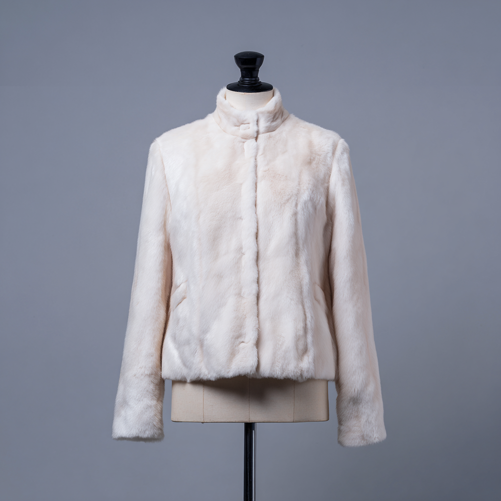 Damen Nerzmantel - Weiß - Kurz - Aus Nerz - M-Craftuse