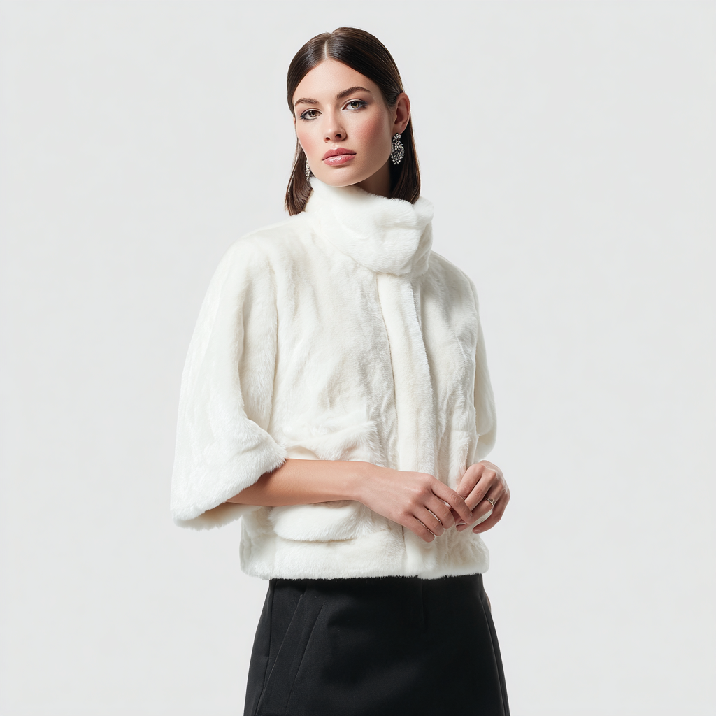 Damen Nerzmantel - Weiß - Kurz - Aus Nerz - M-Craftuse