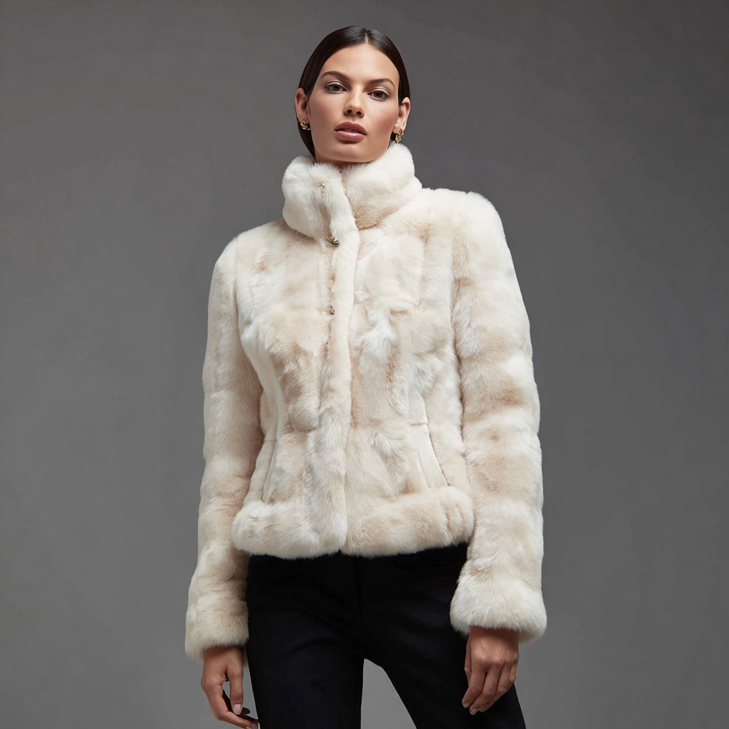 Damen Nerzmantel - Weiß - Kurz - Aus Nerz - M-Craftuse