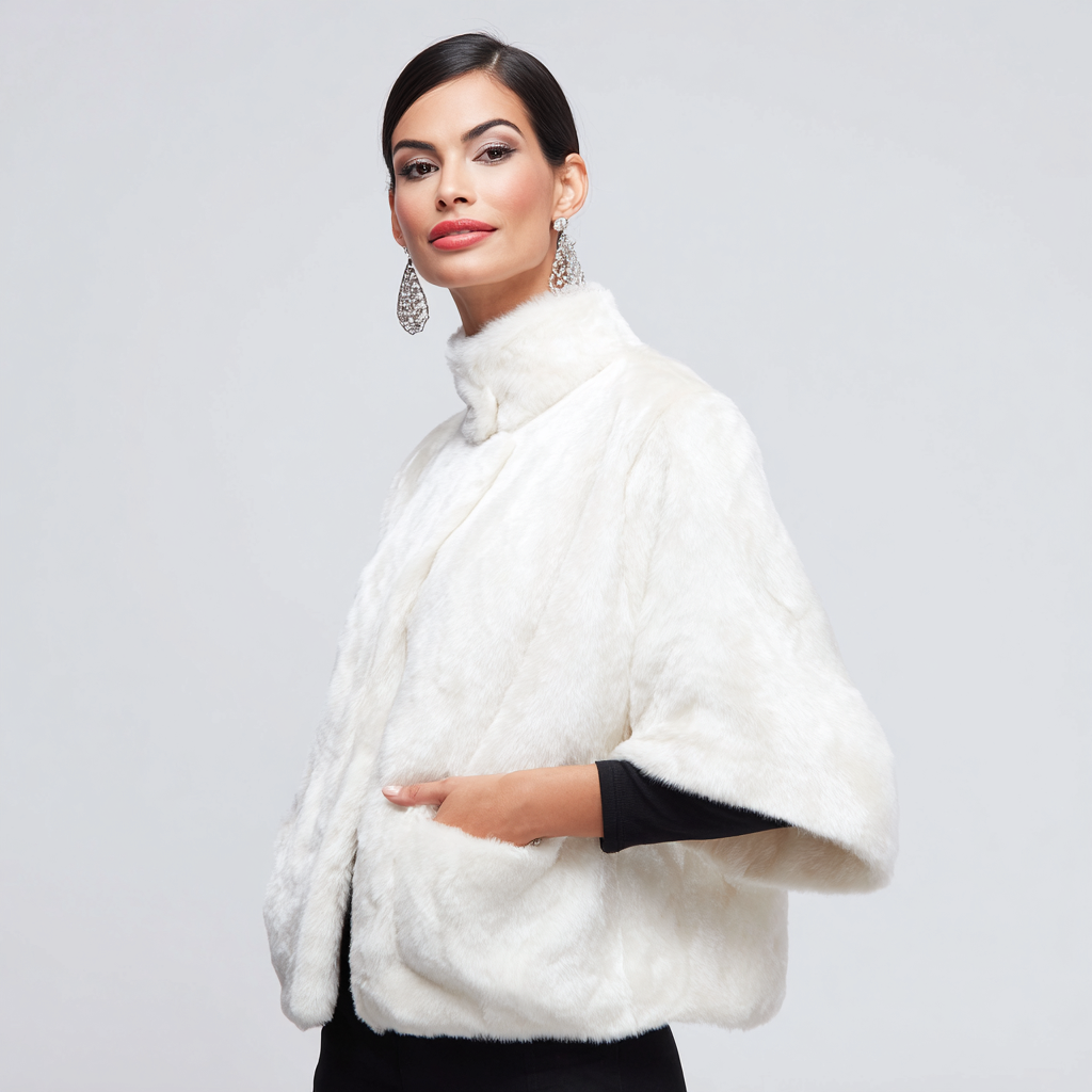 Damen Nerzmantel - Weiß - Kurz - Aus Nerz - M-Craftuse