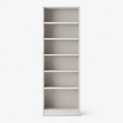 Tall White MDF Wood Bookshelf 6-Tier 180cm