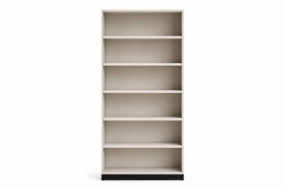 White 6-Shelf Wood Bookcase 72x30x12 Inches