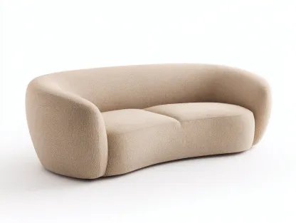 3-Sitzer Sofa Stoff 200x95x75cm - beige - für Wohnzimmer - modernes Design-Roomoli