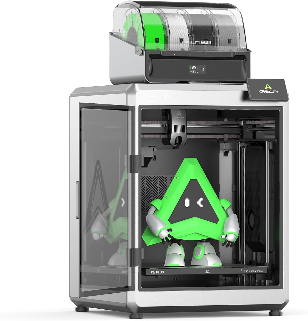 Creality K2 Plus Combo 3D - Drucker, 16 - Farben - Druck x3 CFS , Apus - Direktantriebsextruder, Closed - Loop FOS - Motoren, automatische Neigungserkennung, aktiv beheizte Druckkammer, 350 x 350 x 350mm-Roomoli