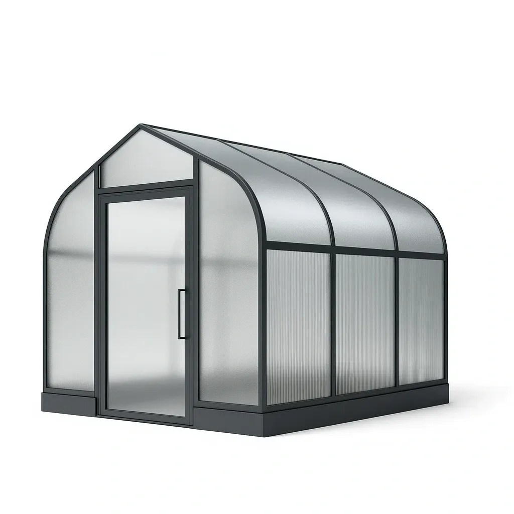 Serra da giardino in Alluminio e Polycarbonate 200×300×250 cm Grigio-Mobiliara
