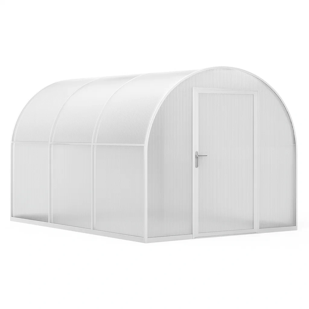 Serra da giardino in Policarbonato Trasparente con Telaio in Alluminio-Mobiliara