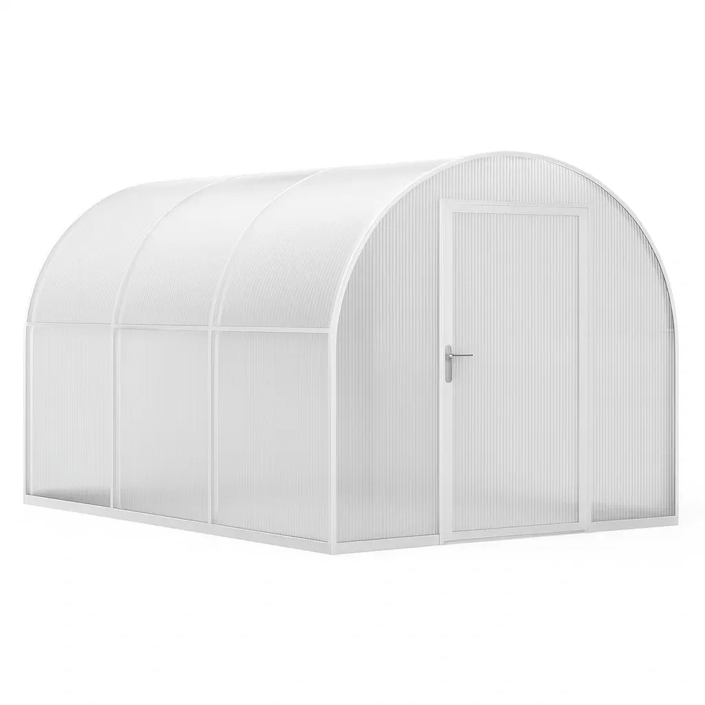 Serra da giardino in Policarbonato Trasparente con Telaio in Alluminio-Mobiliara