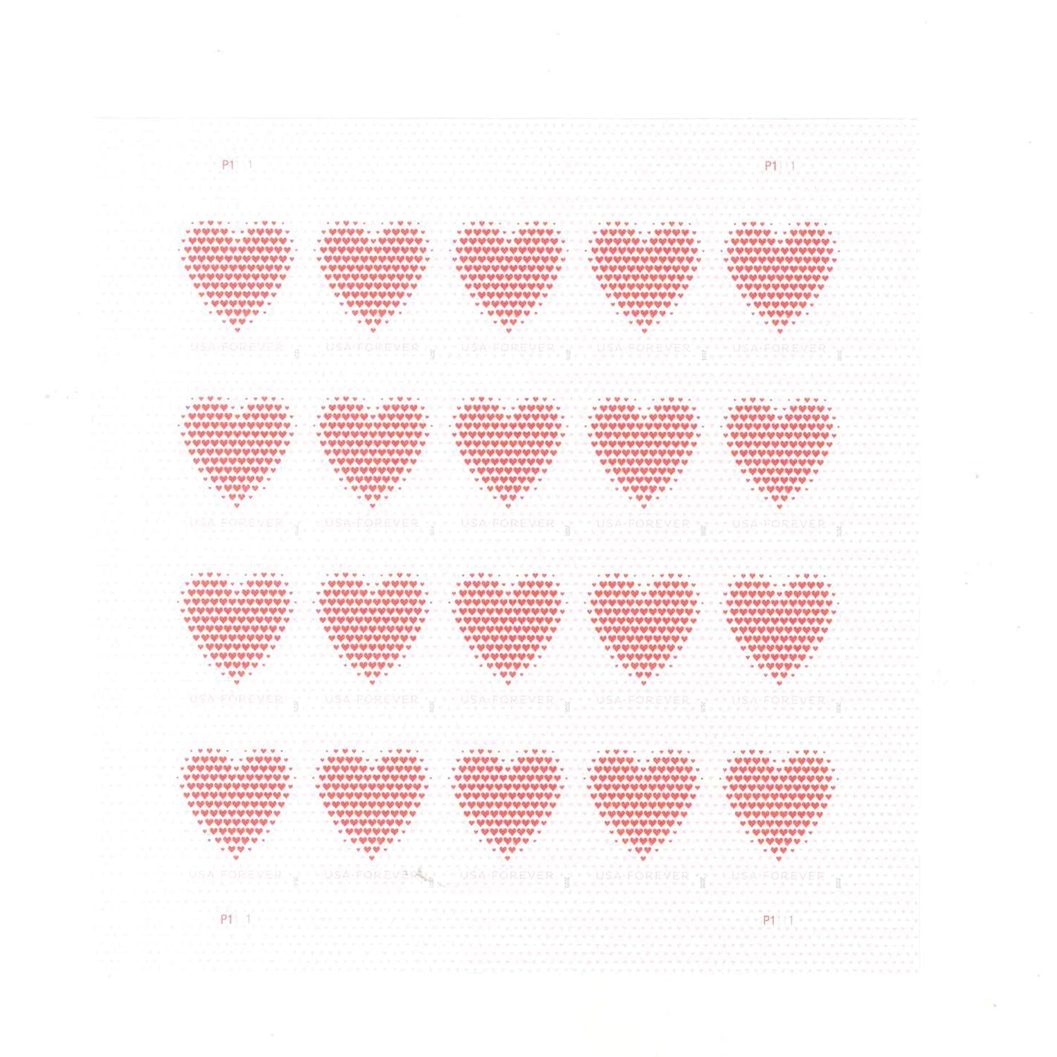Made of Hearts Forever First Class Postage Stamps-ForeverStamps