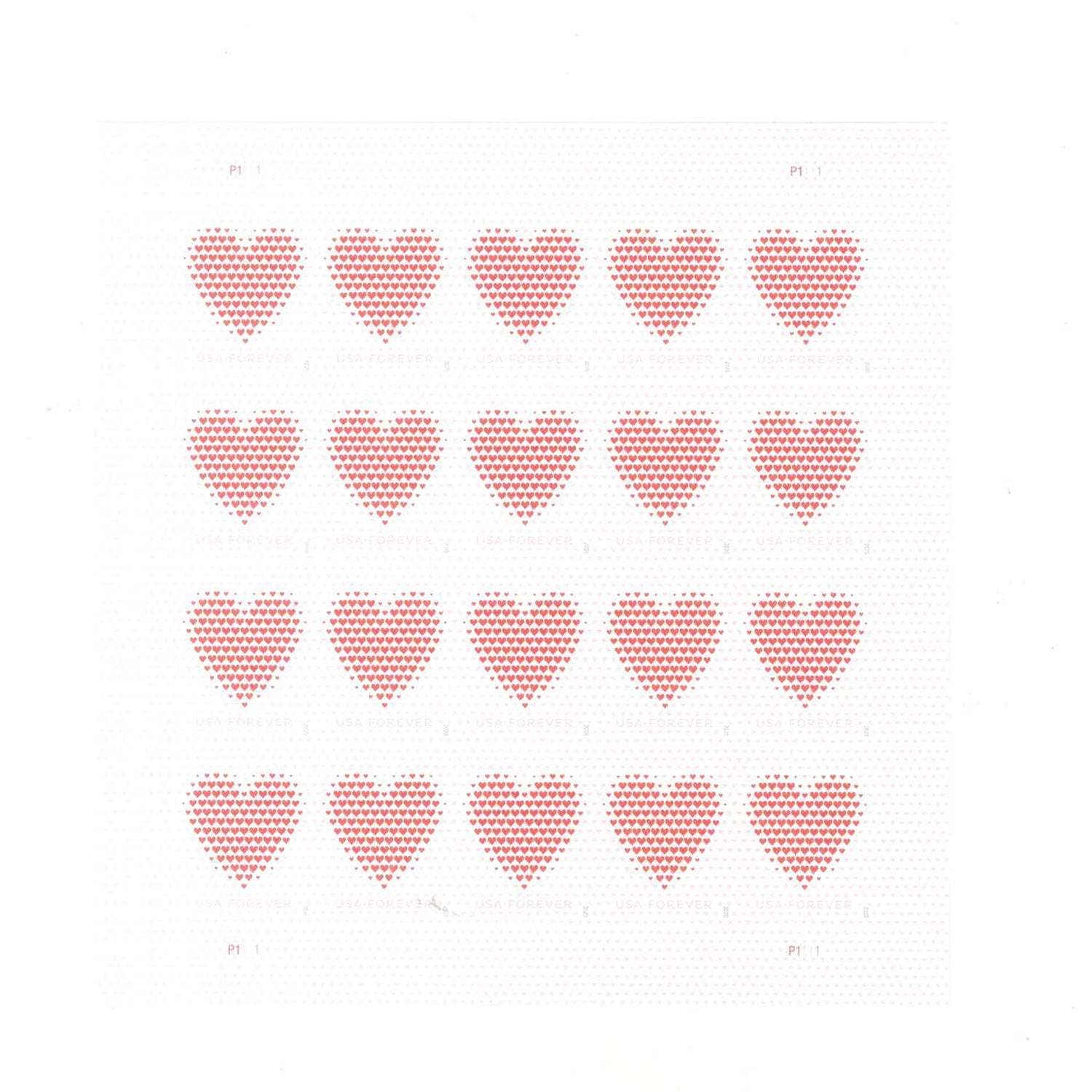 Made of Hearts Forever First Class Postage Stamps-ForeverStamps