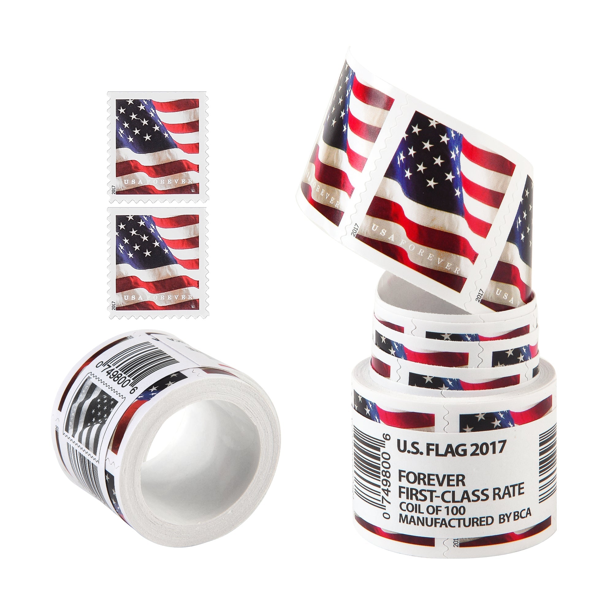 2017 US Flags Forever First Class Postage Stamps image 0