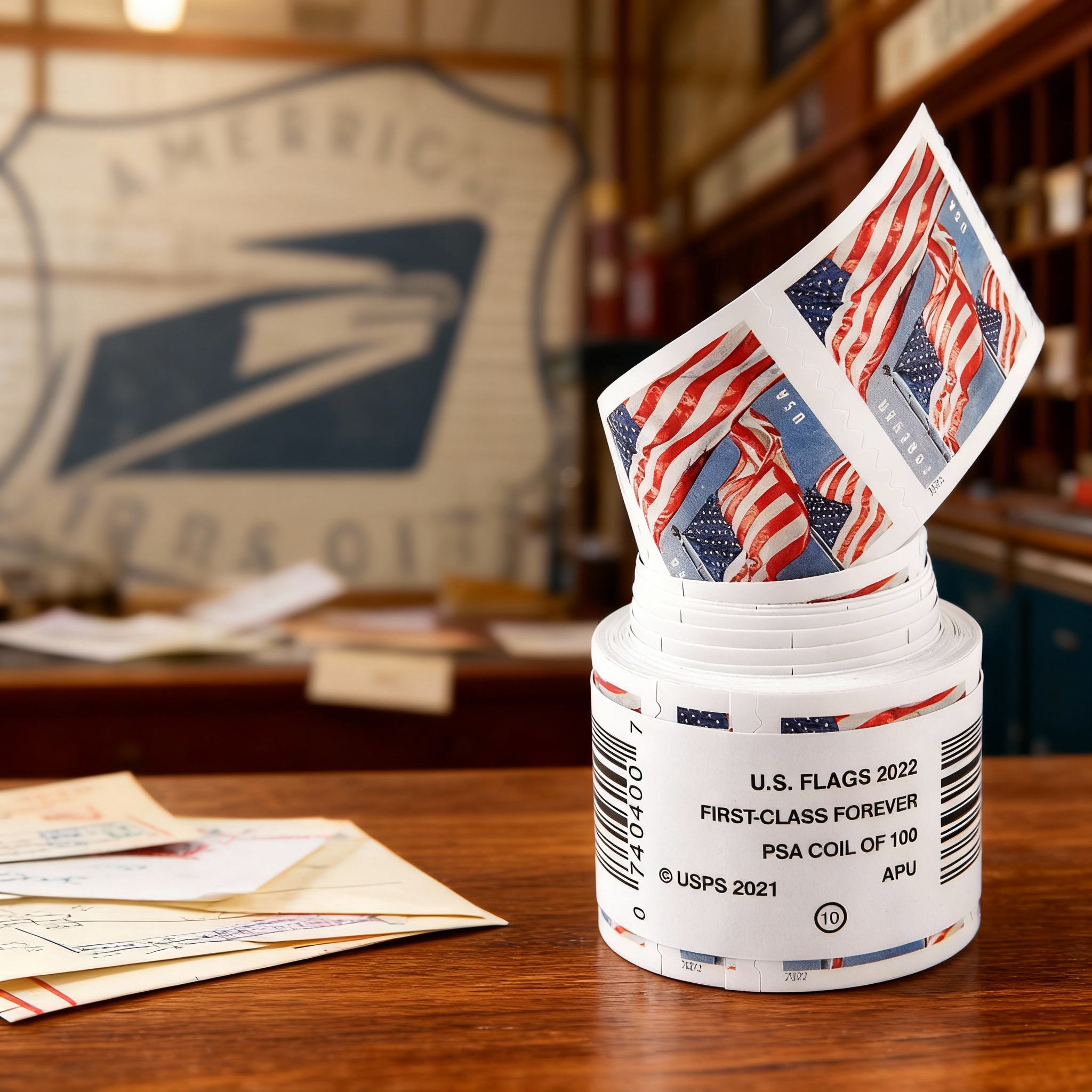 2022 US Flags Forever First Class Postage Stamps-ForeverStamps