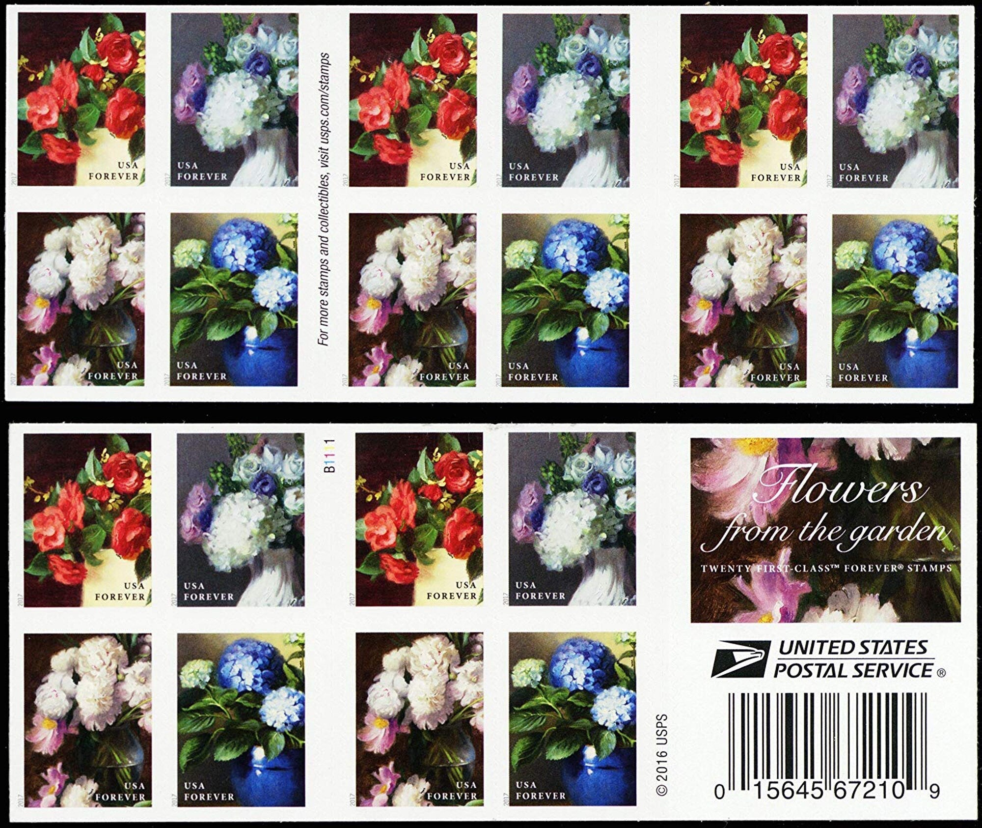 2016 Flowers From the Garden Forever First Class Postage Stamps-ForeverStamps