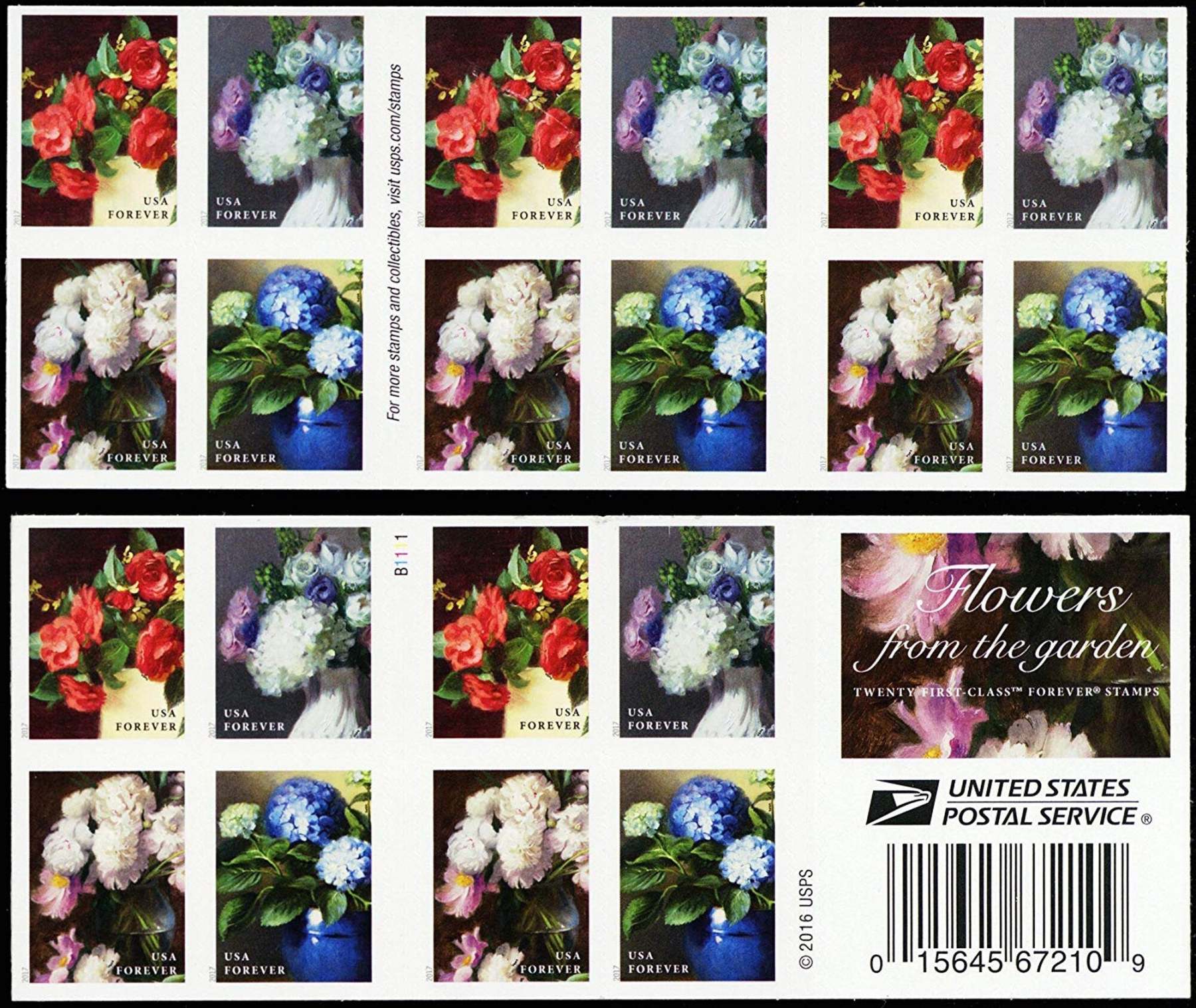 2016 Flowers From the Garden Forever First Class Postage Stamps-ForeverStamps