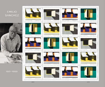 USPS Legendary Artist Emilio Sanchez Honored Forever Postage Stamps-ForeverStamps