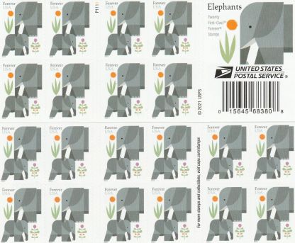 USPS Cartoon Elephants Star Forever First Class Postage Stamps-ForeverStamps
