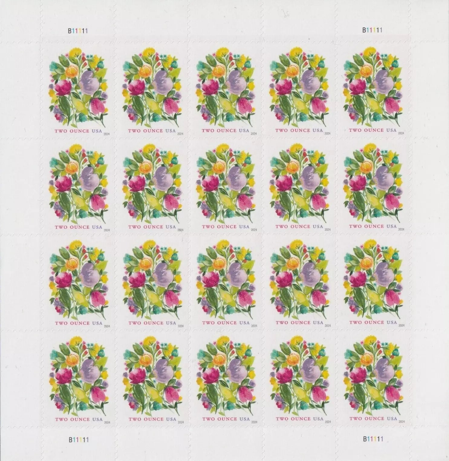 Wedding Blooms Two Ounce Forever First Class Postage Stamps image 0