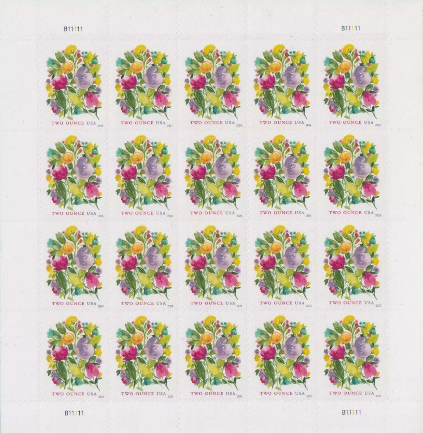 Wedding Blooms Two Ounce Forever First Class Postage Stamps image 0