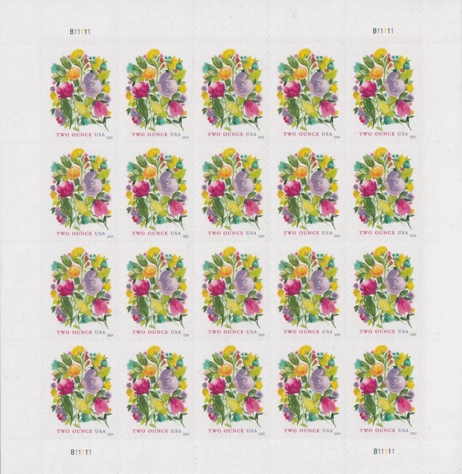 Wedding Blooms Two Ounce Forever First Class Postage Stamps image 0