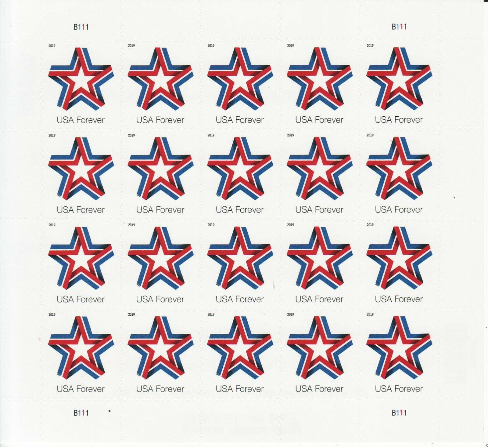 Star Ribbon Forever First Class Postage Stamps-ForeverStamps