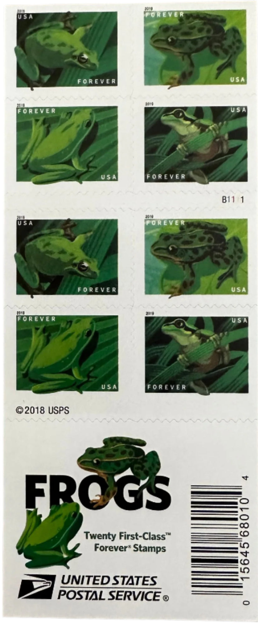 USPS Frogs Forever First Class Postage Stamps-ForeverStamps