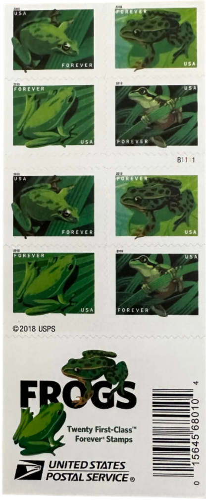 USPS Frogs Forever First Class Postage Stamps-ForeverStamps