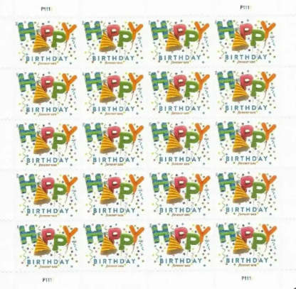 USPS Happy Birthday Forever First Class Postage Stamps