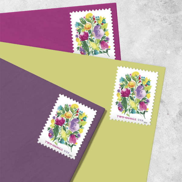 Wedding Blooms Two Ounce Forever First Class Postage Stamps image 3