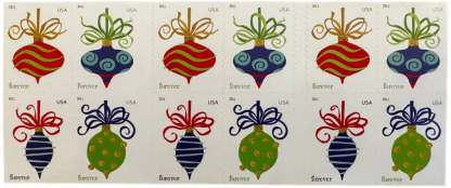 USPS Holiday Baubles Forever First Class Postage Stamps-ForeverStamps