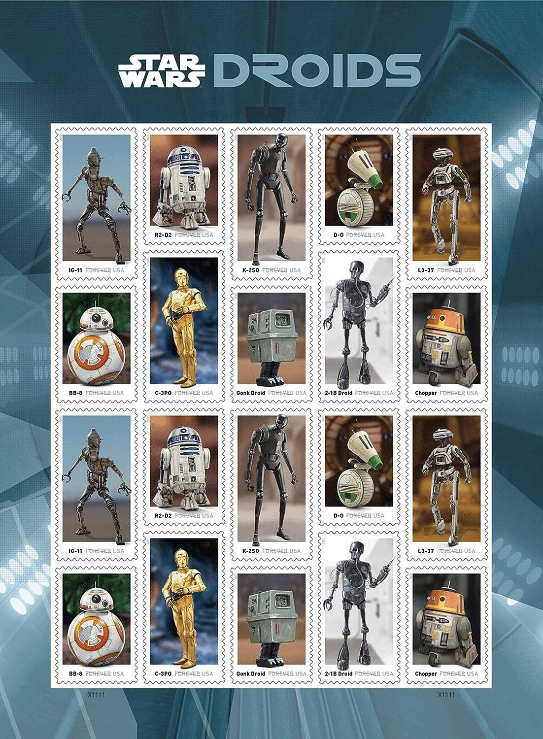 USPS Star Wars Droids Forever First Class Postage Stamps-ForeverStamps