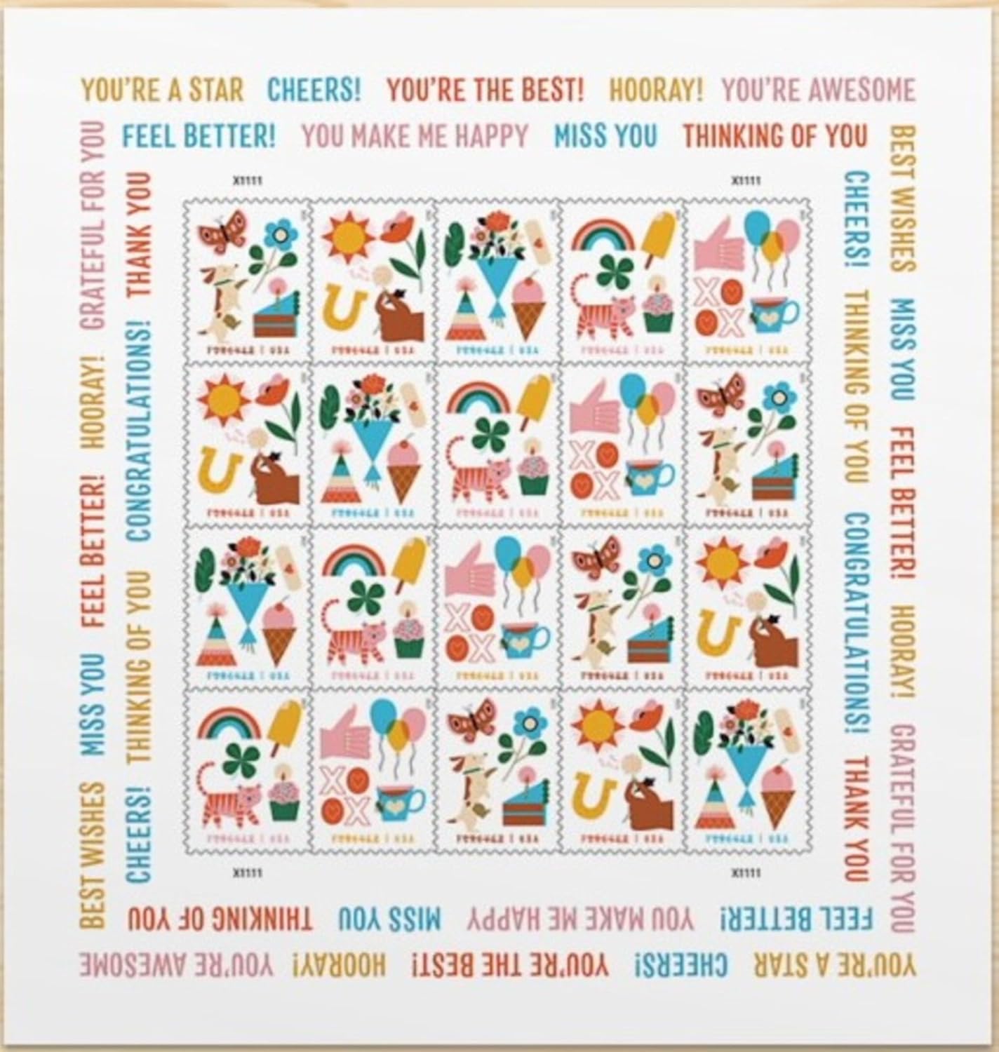 Thinking of You Forever First Class Postage Stamps-ForeverStamps