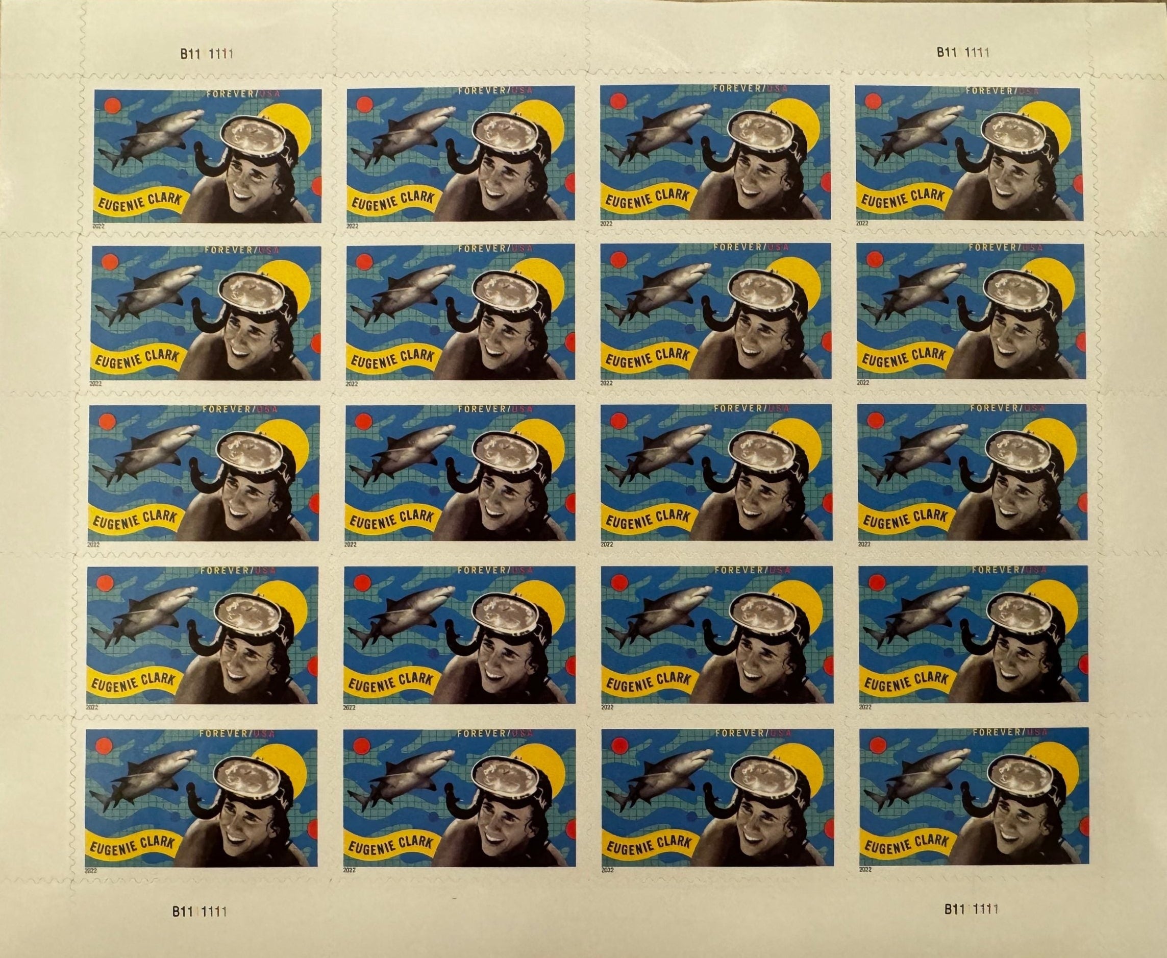 USPS Aquatic Scholar Eugenie Clark Forever First Class Postage Stamps-ForeverStamps
