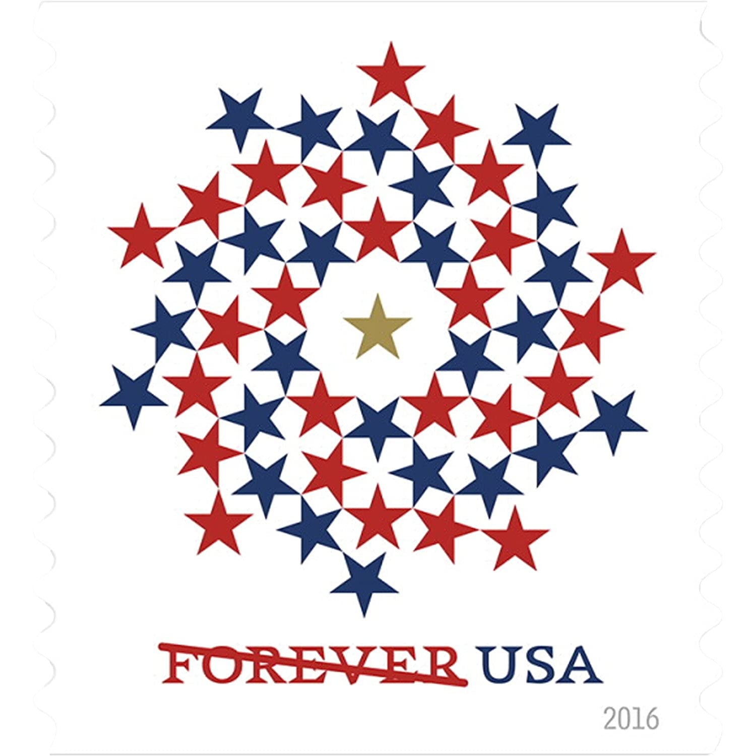 Patriotic Spiral Forever First Class Postage Stamps-ForeverStamps